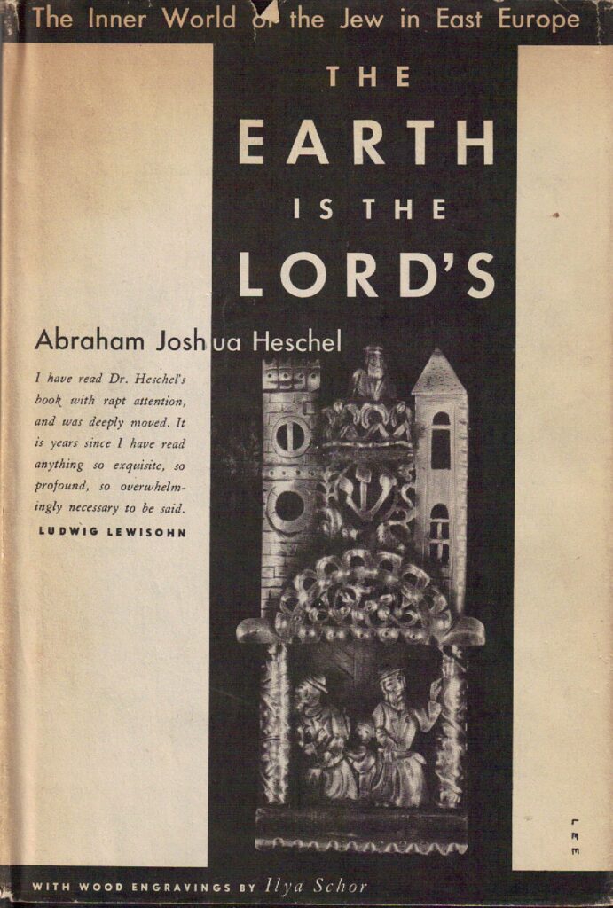 Book Cover-The Earch is the Lord's, with silver piece of Judaica